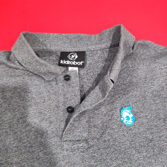 Kidrobot 1/4 button up shirt men's size L - Picture 3 of 6